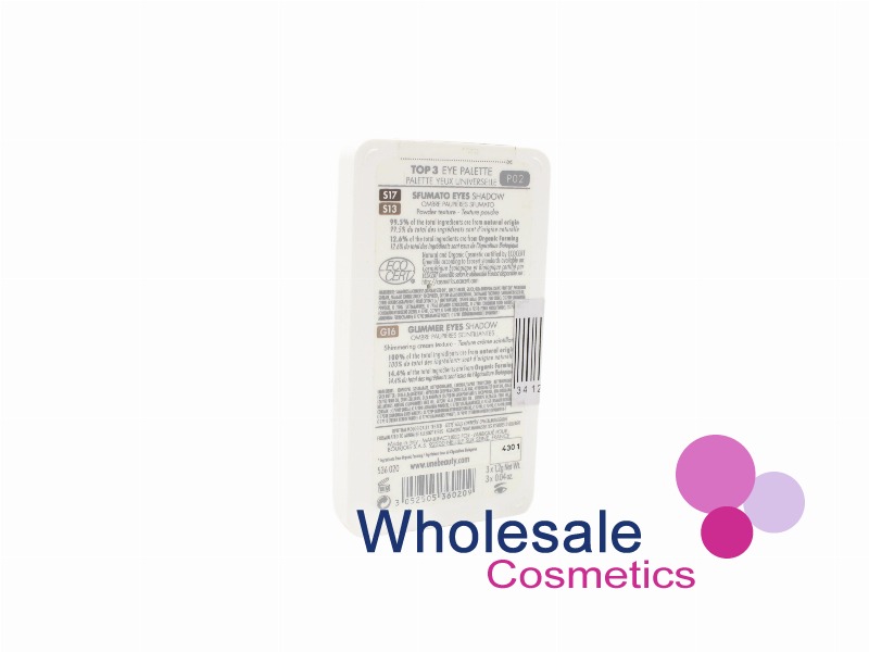 1 x UNE Healthy Glow Top 3 Eye Palette - P02
